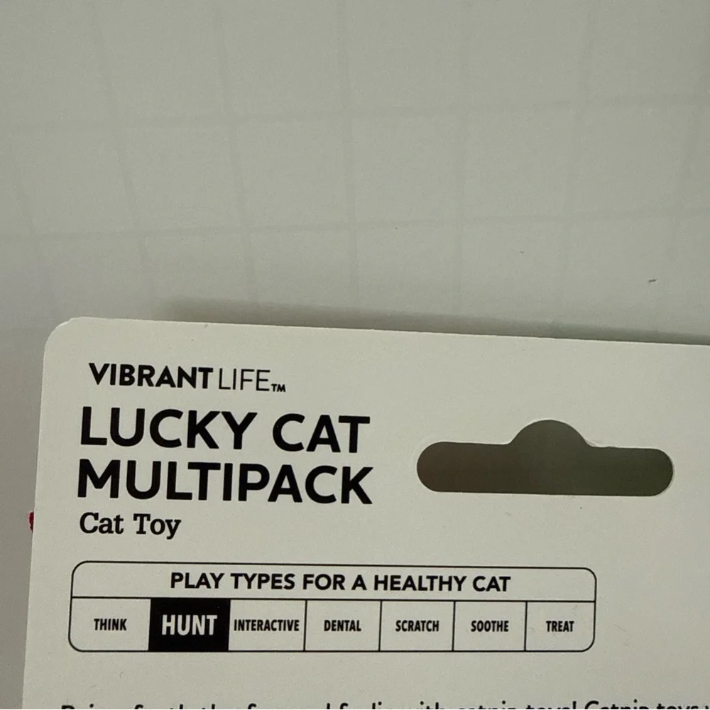 Vibrant Lucky Cat Toy Multipack - White, Red, Brown